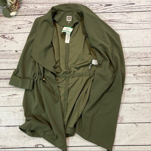Anne Klein open long cardigan olive NWT - Picture 7 of 8